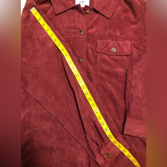 Rue+ burgundy corduroy shacket, 2X - Picture 5 of 10